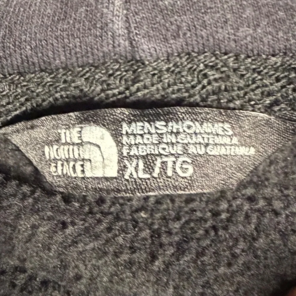The North Face Mens XL Half Dome Logo Hoodie Sweatshirt Black Charcoal Fleece